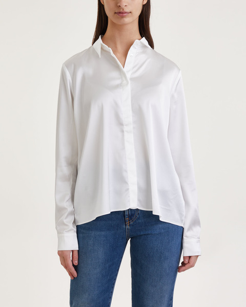Shirt Aly Satin Vit 1