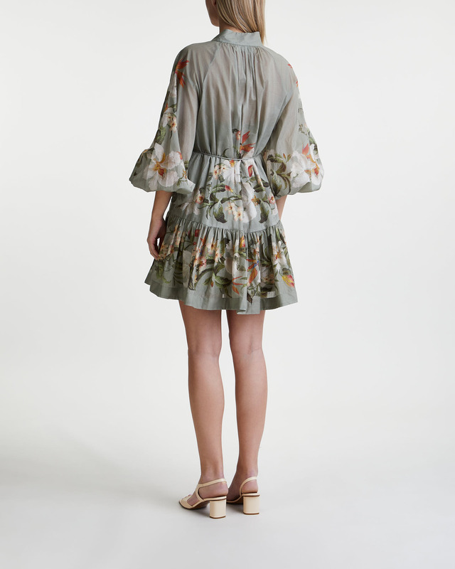 Zimmermann Dress Lexi Billow Mini Sage 0 (XS-S)