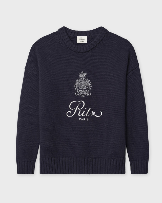 Ritz Paris x Frame Sweater Ritz Unisex Cashmere  Navy XS