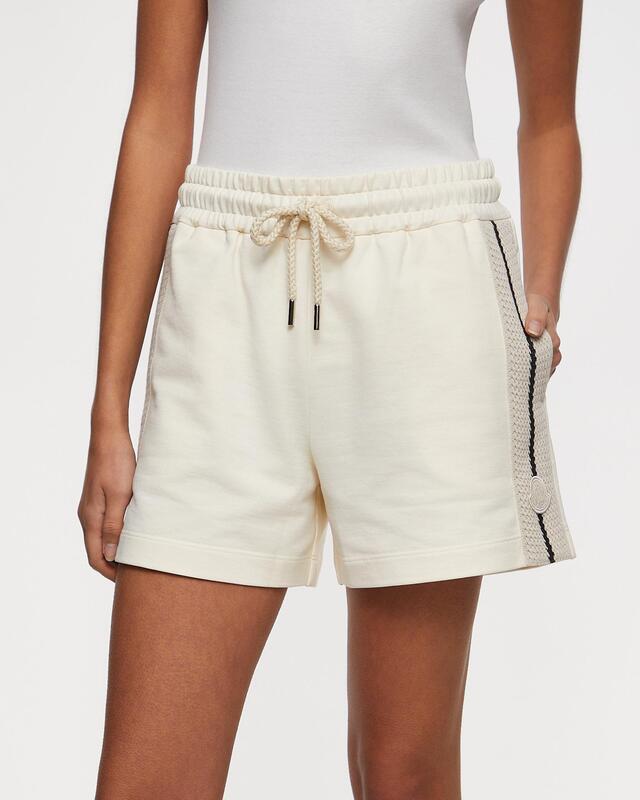 Moncler Shorts Crochet Accent Cotton Natural S