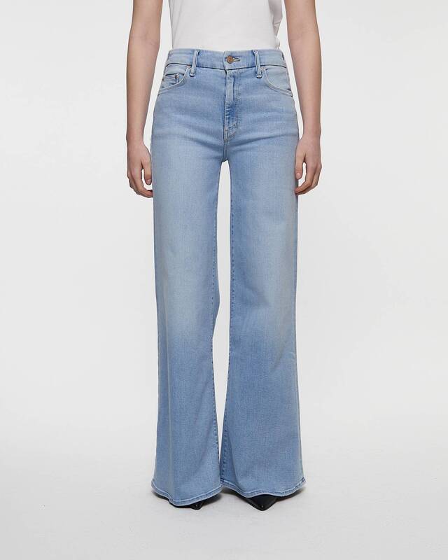 Mother Denim Jeans The Roller Sneak Ljusblå 26