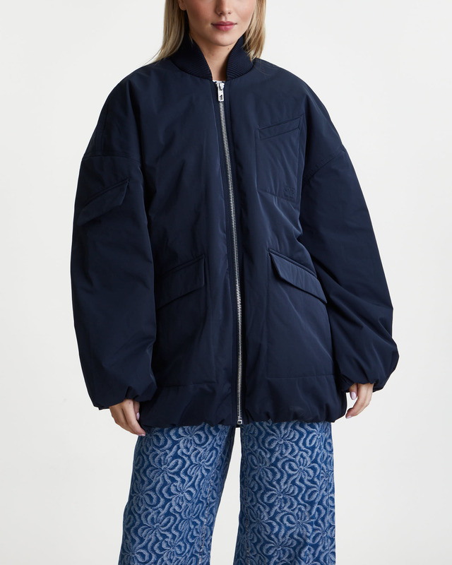 GANNI Jacka Light Twill Bomber Sky captain L-XL