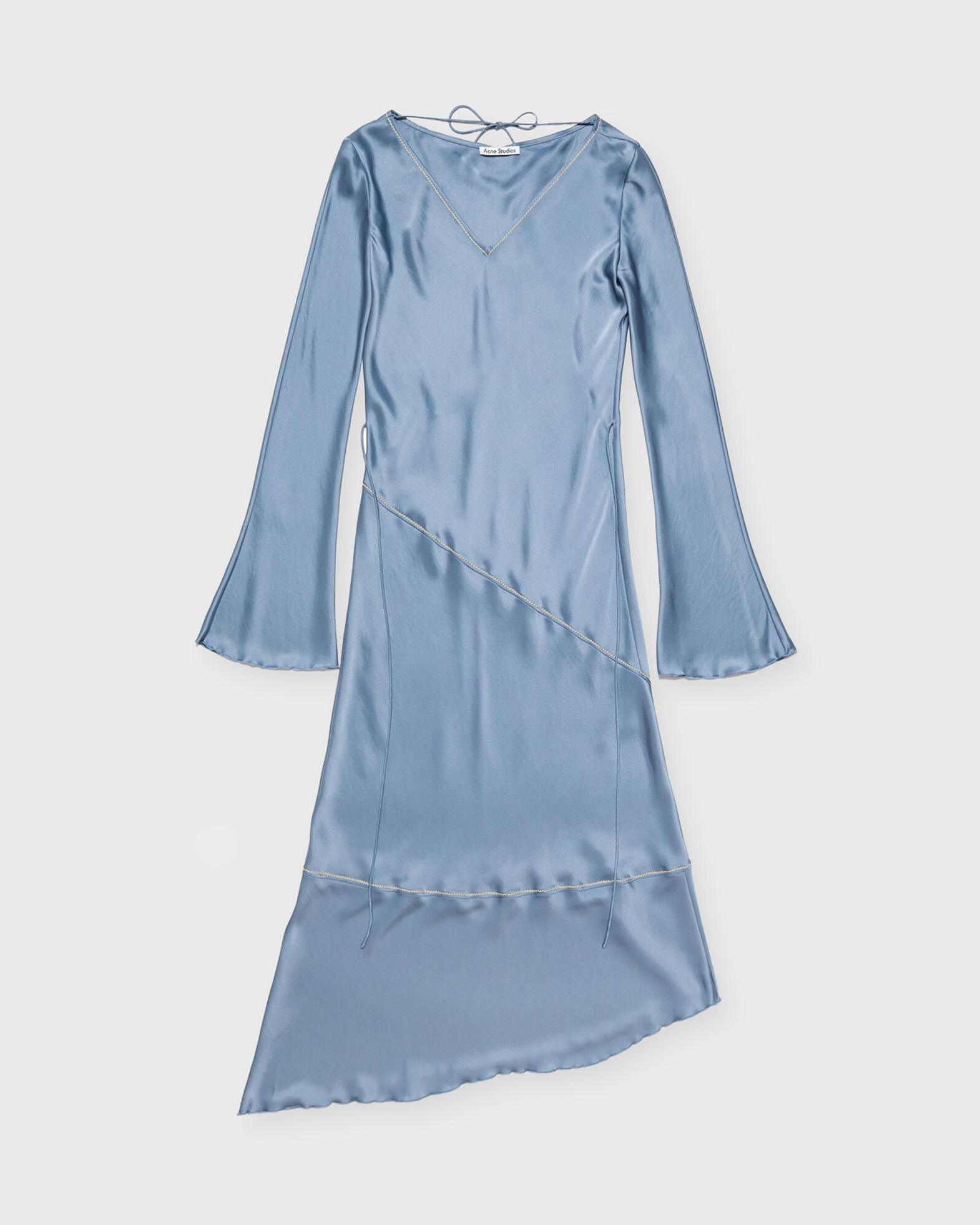 Kvinnors Midi Klänning En Axel BodyCon Satin