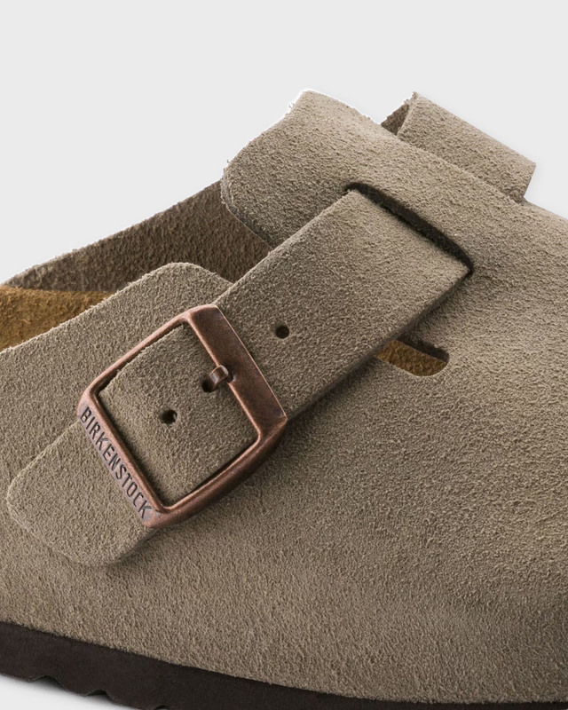 Birkenstock Tofflor Boston Soft Footbed Taupe EUR 36