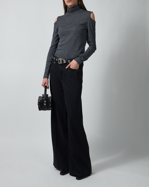 Jeans Milla Wide Washed Black 2