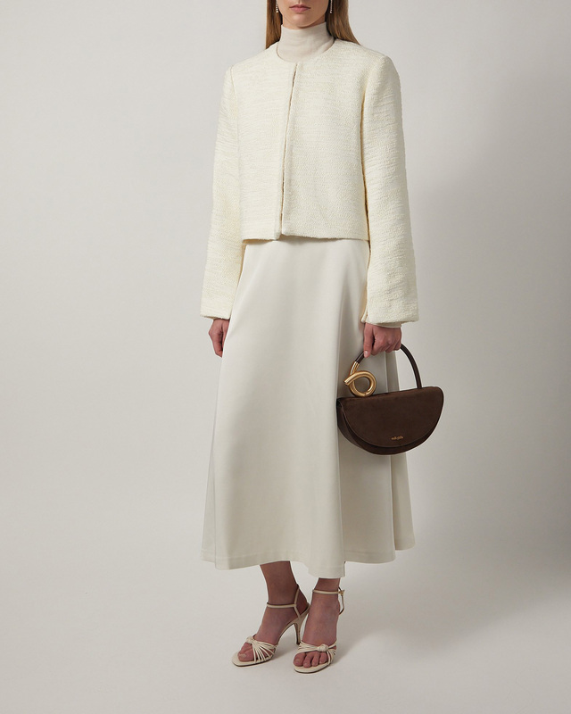 Malina Blazer Ruthie Cropped Boucle Vanilla XS