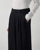 LISA YANG Byxor Wide Leg Tailored Silk Midnight 1 (S-M)