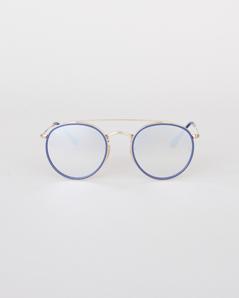 Sunglasses Round Double Bridge Guld/svart ONESIZE 1