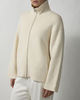 Soft Goat Cardigan Double Knit Hvit L