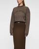 Acne Studios Sweatshirt Logo Cropped Taupe XS