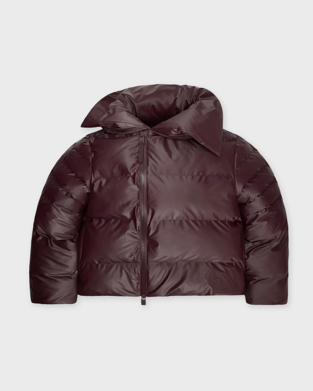 Rains Jacka Alta Vision Short Puffer Vinröd S