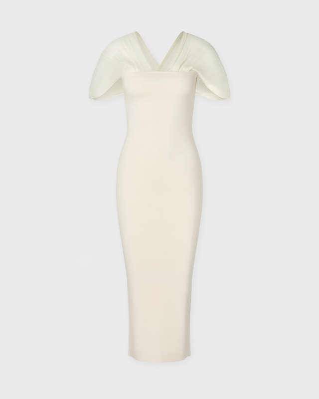 Leoní Dress Indira Silk-georgette Ivory 34