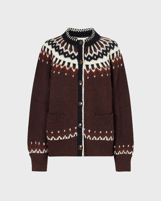 DÔEN Cardigan Hue Brown L