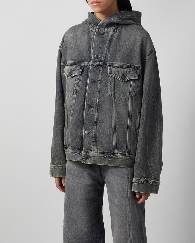 Acne Studios Jacket Hooded Denim Washed black XS-S