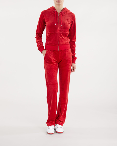 Trousers Del Ray Classic Velour  Red 2