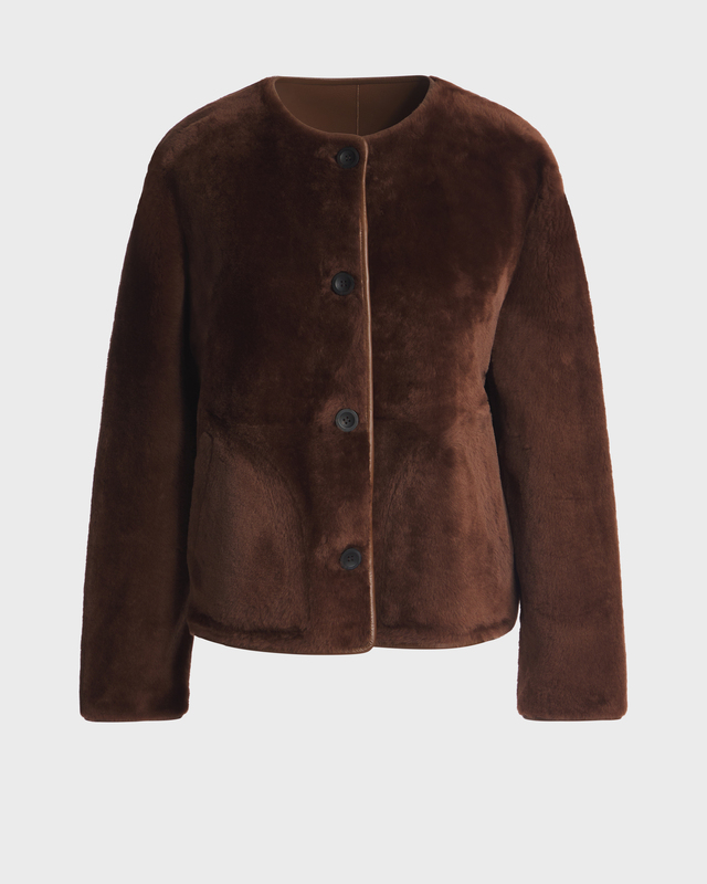Jigsaw faux fur box coat clearance