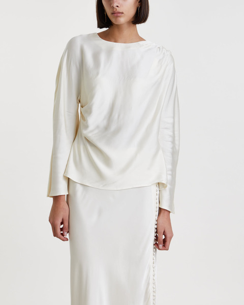 Blus Mackenzie Wide Sleeve Vanilj 1