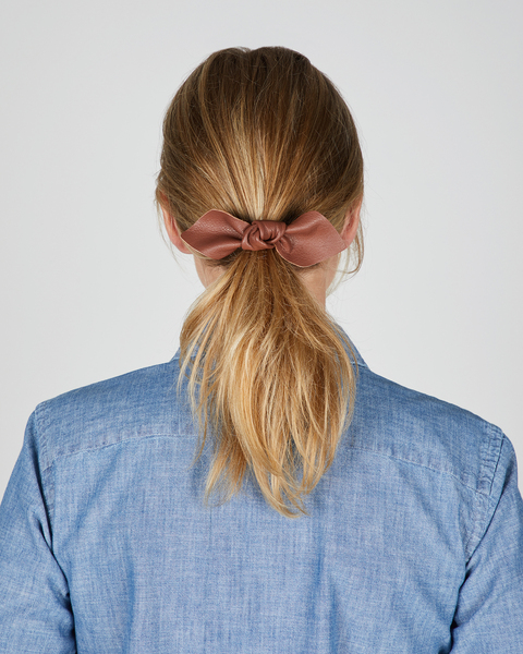 Hårband Leather Bowtie Brun ONESIZE 2