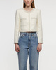 Self-Portrait Jacket Cream Bouclé Pearl Trim Creme UK 6 (EUR 34)