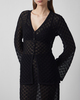 Malina Cardigan Ayla Pointelle Knitted Black L