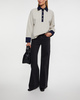 Ganni Sweater Single Piquet Jersey Polo Egret XS