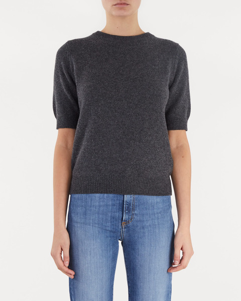 Top Amanda short sleeve top Grey melange 1
