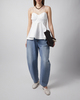 RÓHE Top Bustier Peplum White 36