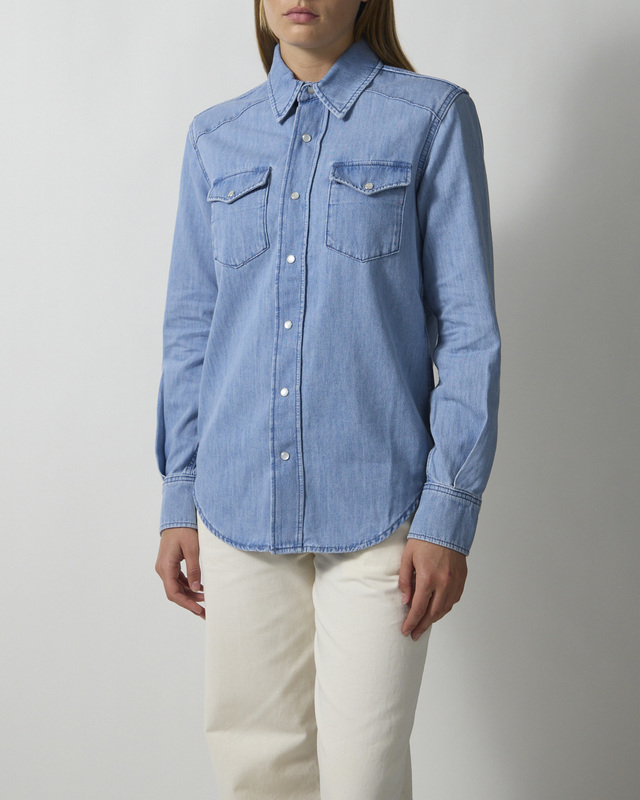 Wakakuu Icons Shirt Anja Denim Light blue wash XL