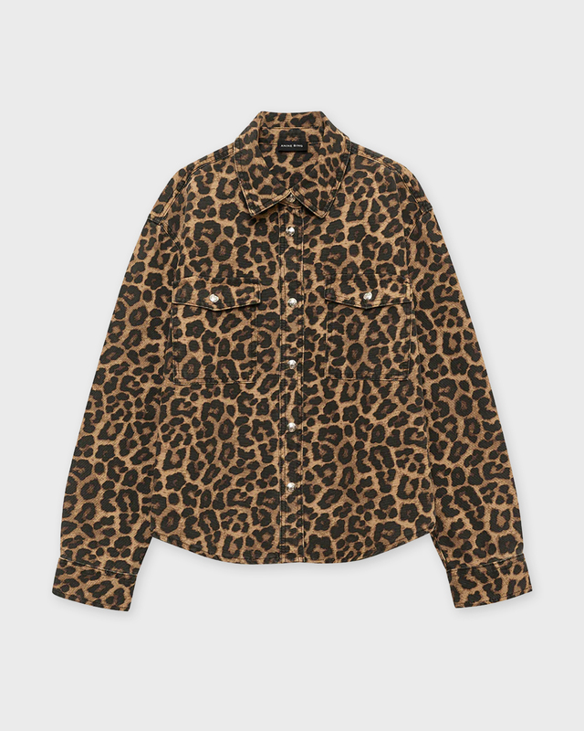 Anine Bing Shirt Paxton Leopard S