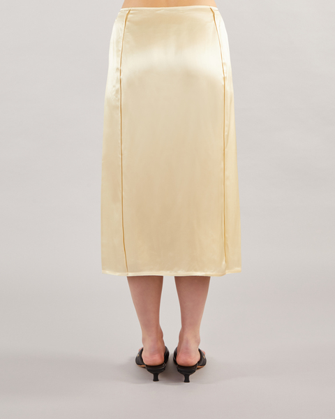 Light Satin Skirt Yellow 2