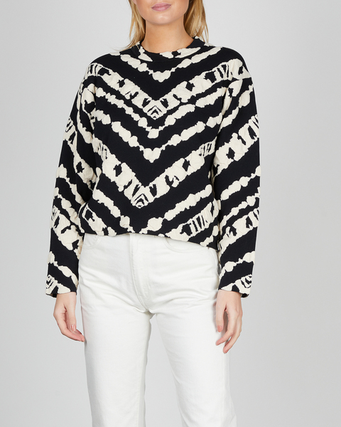 Sweater Animal Jacquard Cropped Pullover Svart/ecru 1