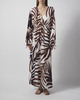 Malina Kaftan Joseline Sheer Drawstring Maxi Vit/Brun M-L