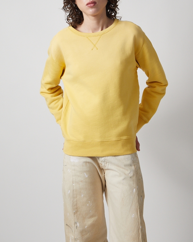 Acne Studios Sweatshirt Washed Logo Light yellow S-M