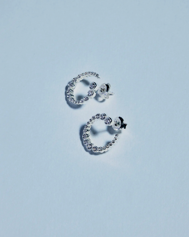 Ragbag Odette Spiral Earrings Silver ONESIZE