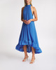 Malina Dress Sabrina Halterneck Ruffled Maxi Blue L