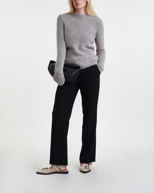 Ganni Sweater Brushed Alpaca O-Neck Sand XL