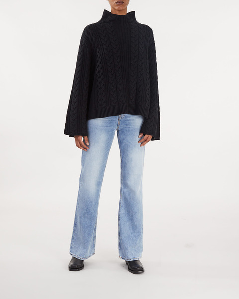 April Cable Sweater Black 2