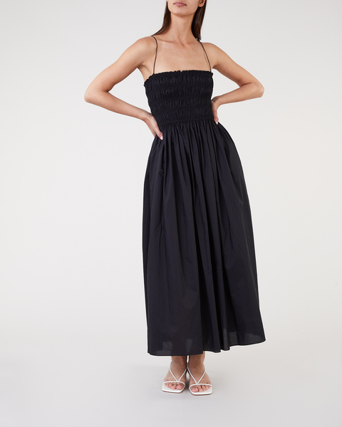 Shirred Bodice Dress Svart 1