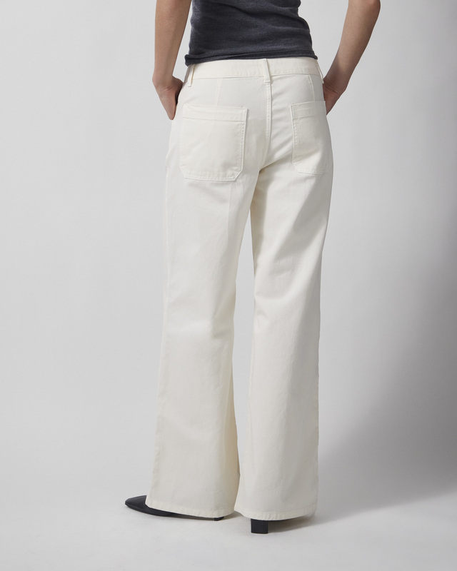 Wakakuu Icons Jeans Flared Cotton Offwhite L