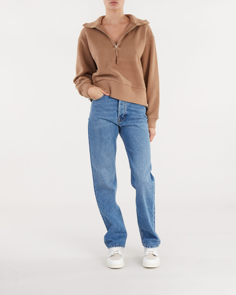 Sweater Roselle Half Zip Fleece Brun 2