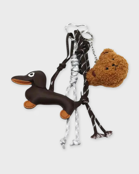 Bag Charm Set Brown Brun ONESIZE 1