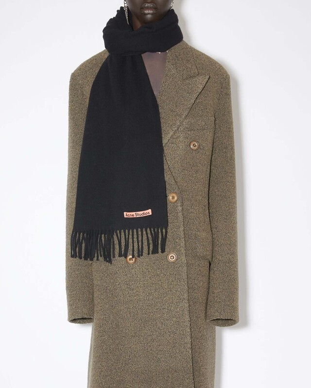 Acne Studios Halsduk Mohair Rutig Svart ONESIZE