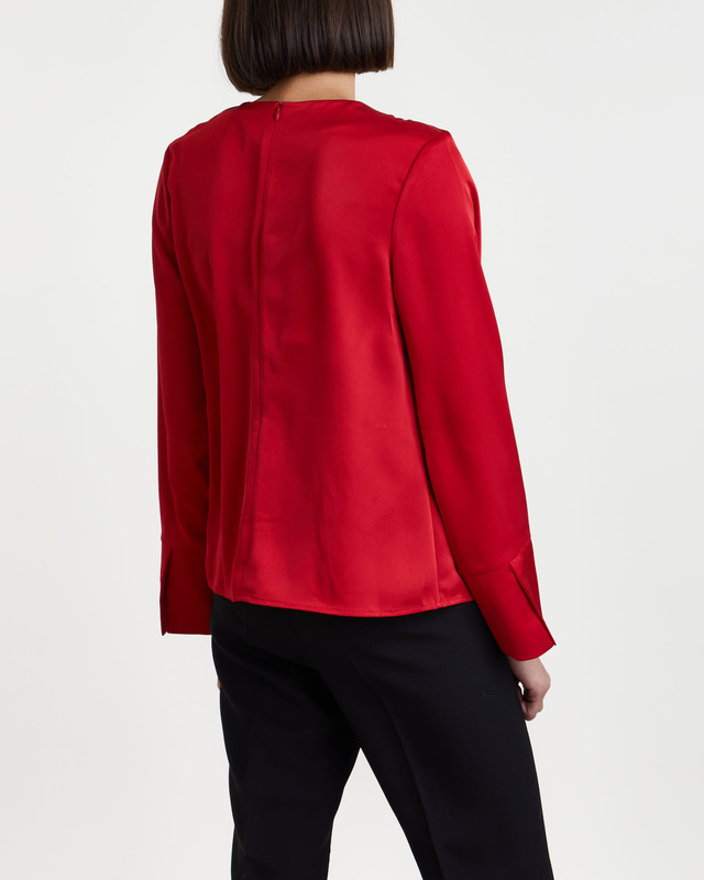 Malina Blouse Evie Pleated Red M