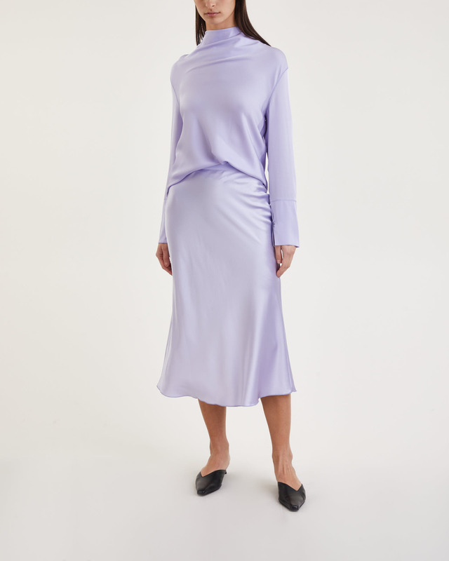 Ahlvar Gallery Kjol Hana Satin Lila M