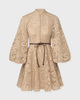 Zimmermann Dress Waverly Lace Mini Taupe 0 (XS-S)