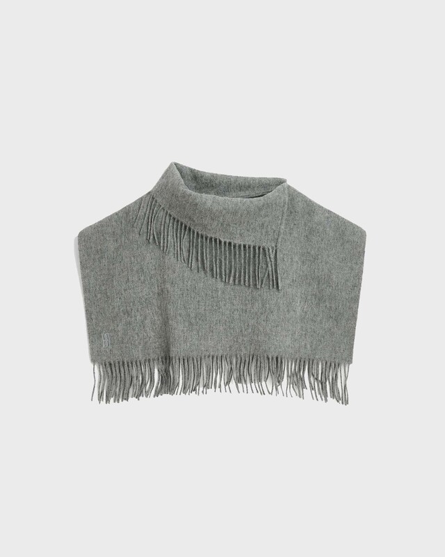 By Malene Birger Scarf Turtula Fringe Grey melange ONESIZE