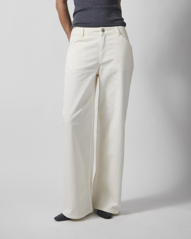 Wakakuu Icons Jeans Flared Cotton Offwhite L