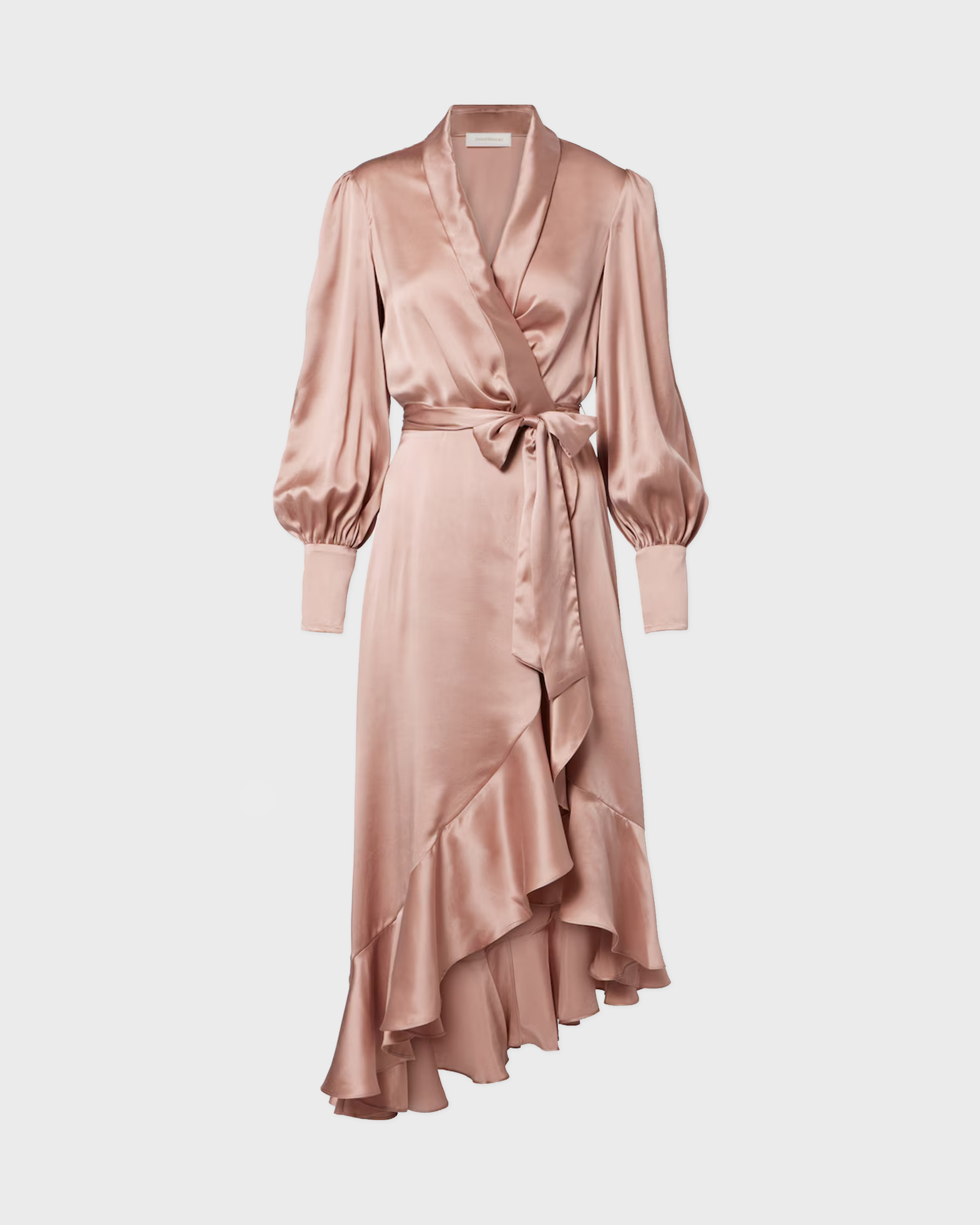 Zimmermann Women's Light Pink Dress Silk Wrap Midi 0 (Xs-S)