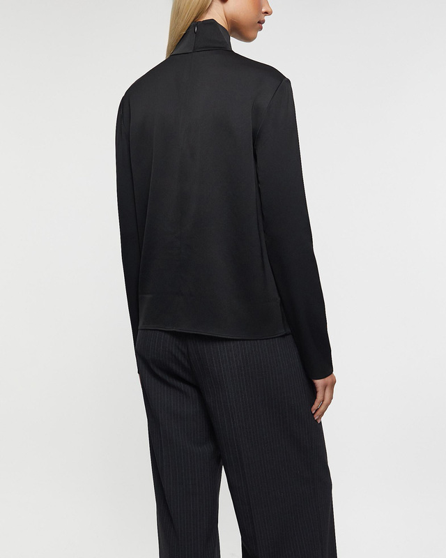 Filippa K Blouse Turtleneck Satin  Black 34