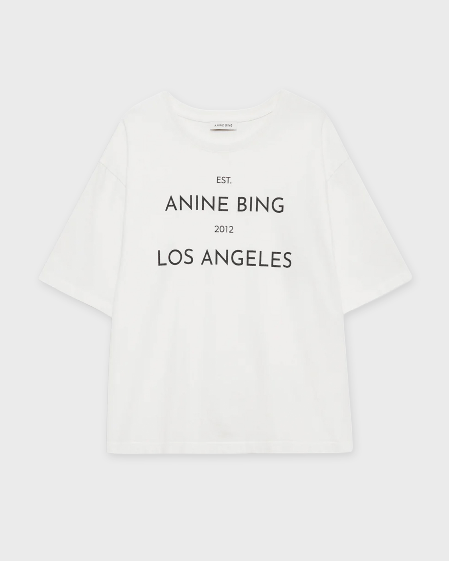 Anine Bing Women's Ivory T-Shirt Rudy Tee M